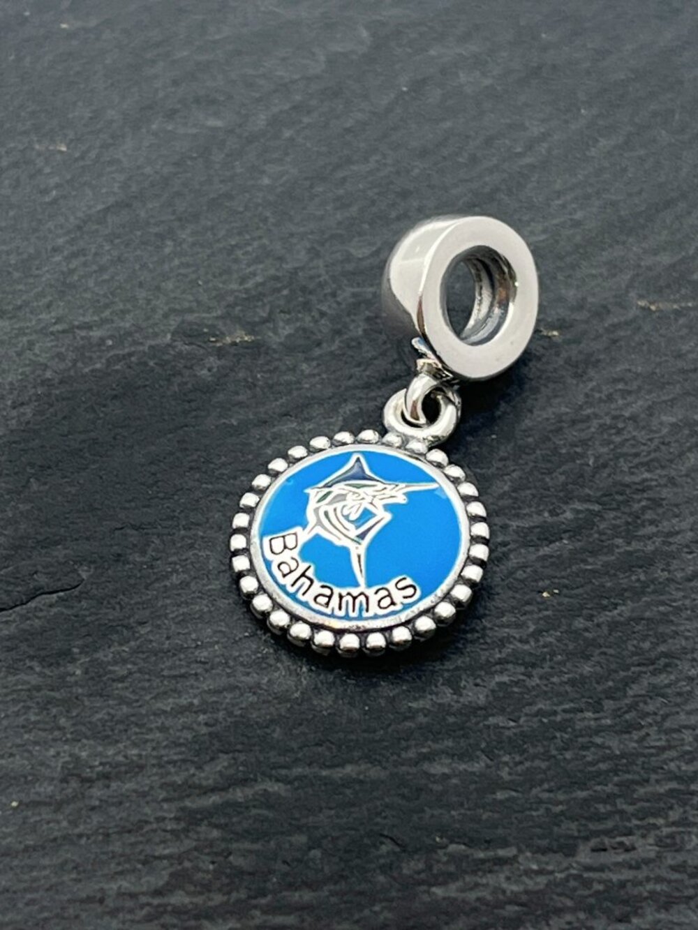 Pandora Bahamas Exclusive Blue Marlin Charm Sterling Silver Dangle Charm Jewelry
